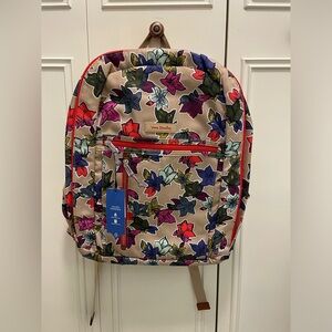 Vera Bradley Grand Backpack in Falling Flowers Neutral NWTs